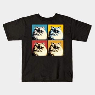 Cymric Pop Art - Cat Lovers Kids T-Shirt